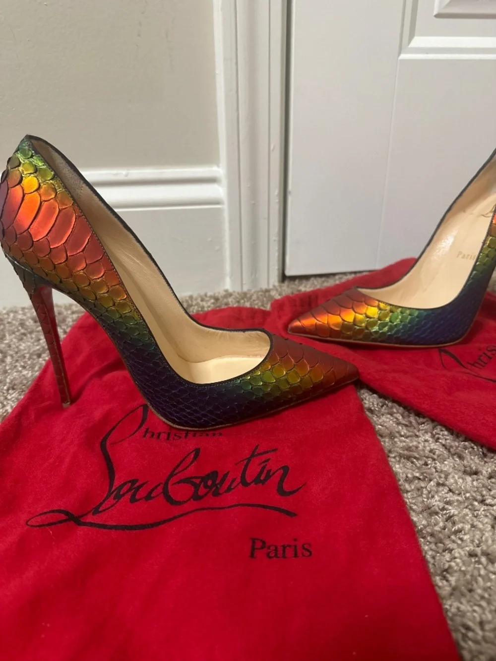RARE NEW Christian Louboutin Python 